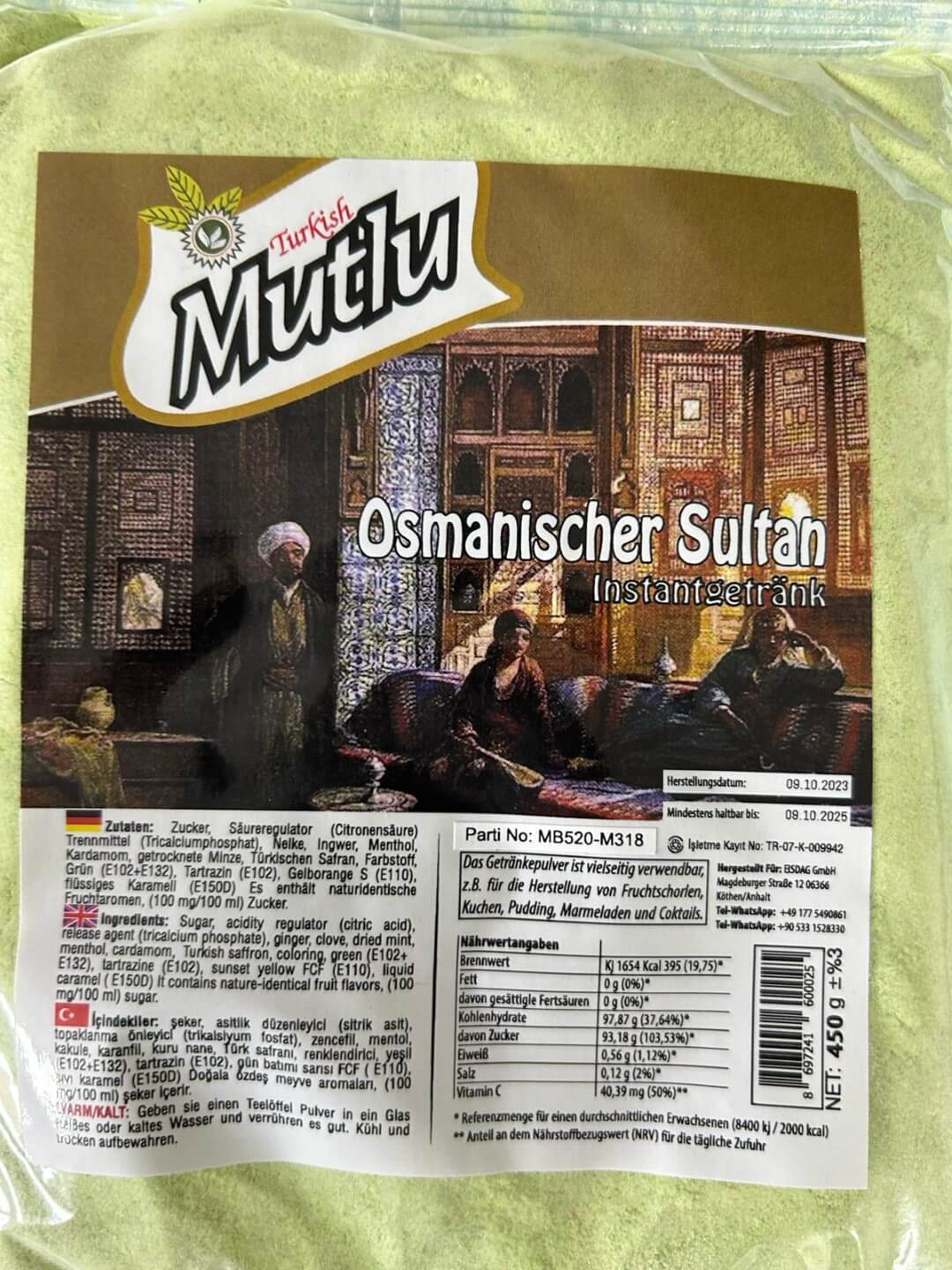 Original Osmanischer Sultantee / Doctortee (1800g)